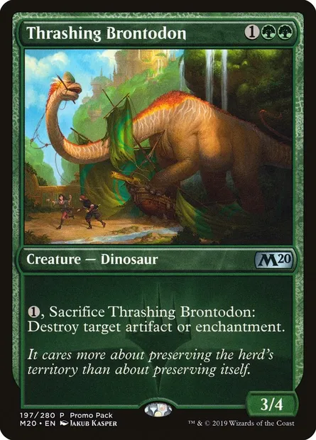 Brontodonte farouche, carte Magic PM20 197 — extension Core Set 2020 Promos