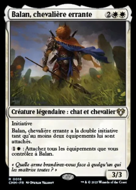 Balan, chevalière errante, carte Magic CMM 16 — extension Commander Masters