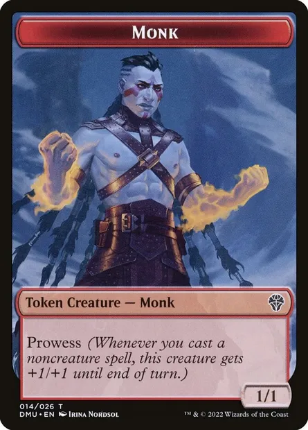 Monk, Magic card TDMU 14 — Dominaria United Tokens set