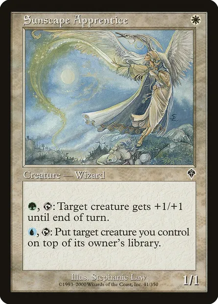 Sunscape Apprentice, Magic card INV 41 — Invasion set