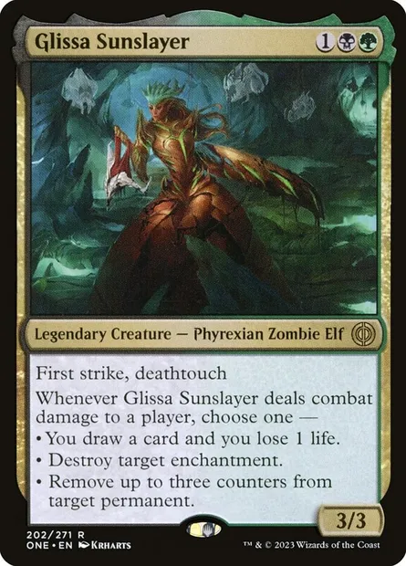 Glissa Sunslayer, Magic card ONE 202 — Phyrexia: All Will Be One set