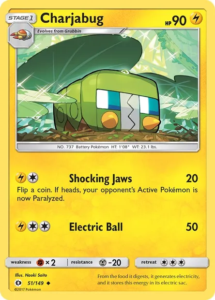 Charjabug, Pokémon card SUM 51 — Sun & Moon set