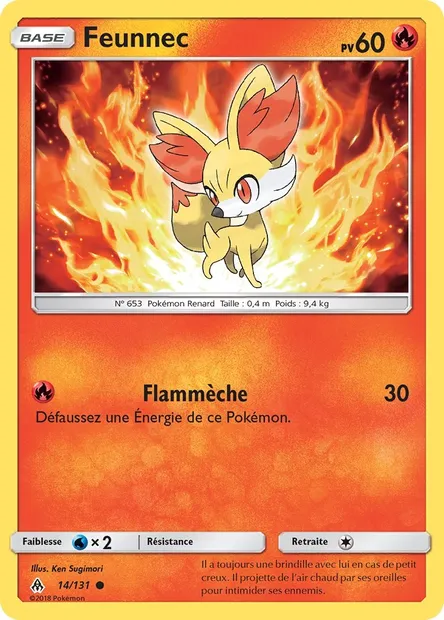 Feunnec, carte Pokémon FLI 14 — extension Lumière Interdite
