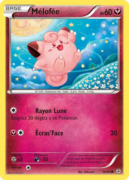 Mélofée, carte Pokémon GEN 50 — extension Générations