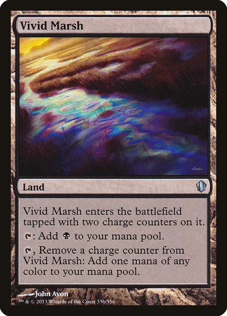 Vivid Marsh, Magic card C13 336 — Commander 2013 set