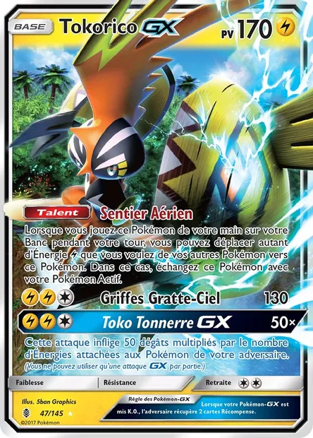 Tokorico GX, carte Pokémon GRI 47 — extension Gardiens Ascendants