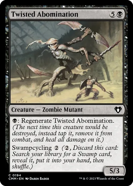 Twisted Abomination, Magic card CMM 194 — Commander Masters set
