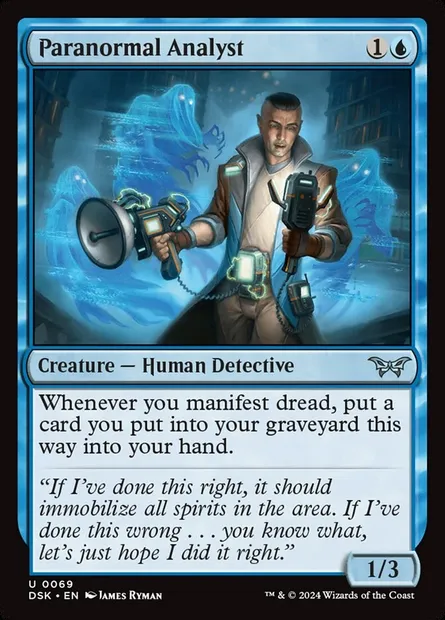 Paranormal Analyst, Magic card DSK 69 — Duskmourn: House of Horror set
