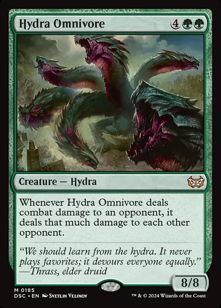Hydra Omnivore, Magic card DSC 185 — Duskmourn: House of Horror Commander set