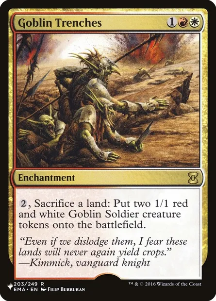 Goblin Trenches, Magic card PLST EMA-203 — The List set