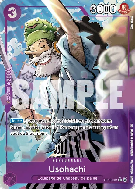 Usohachi, carte One Piece ST18-001 — extension VIOLET Monkey D. Luffy