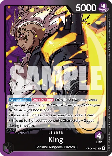 King, carte One Piece OP08-057 — extension TWO LEGENDS