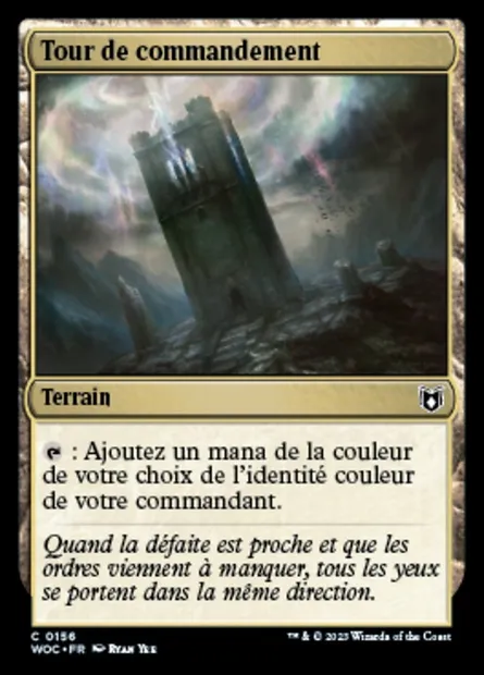 Tour de commandement, carte Magic WOC 156 — extension Wilds of Eldraine Commander