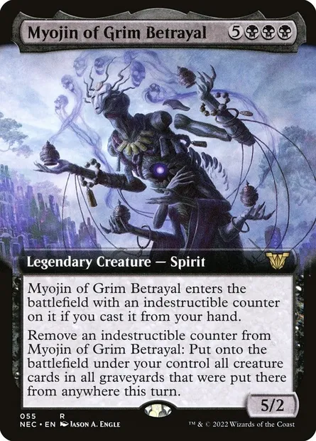 Myojin of Grim Betrayal, Magic card NEC 55 — Neon Dynasty Commander set