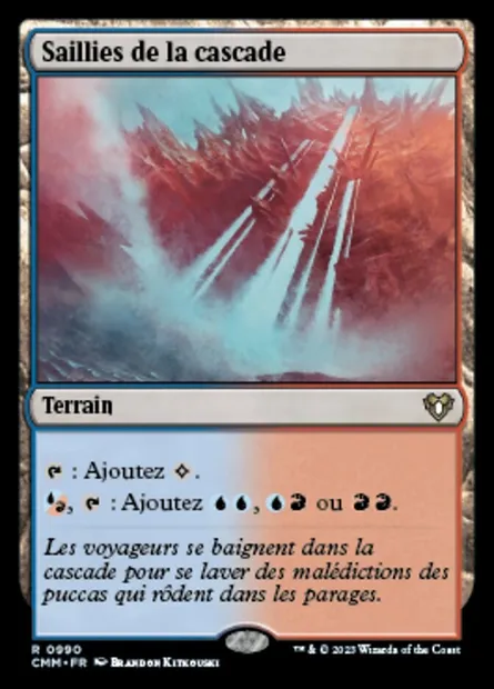 Saillies de la cascade, carte Magic CMM 990 — extension Commander Masters