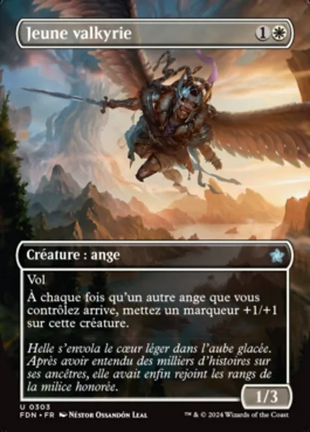 Jeune valkyrie, carte Magic FDN 303 — extension Foundations