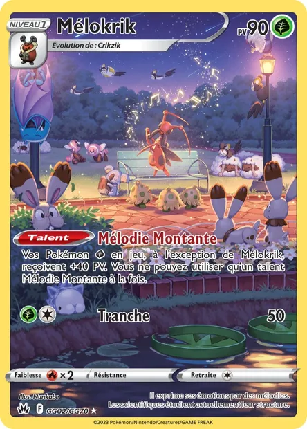 Mélokrik, carte Pokémon CRZ GG02 — extension Zénith Suprême
