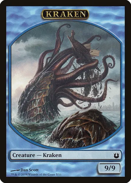 Kraken, carte Magic TBNG 5 — extension Born of the Gods Tokens