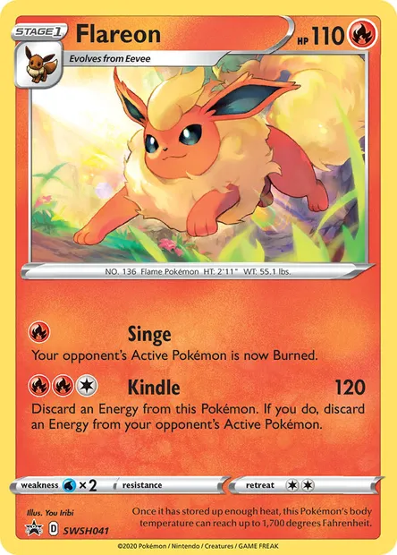 Flareon, Pokémon card SWSH 041 — SWSH Black Star Promos set
