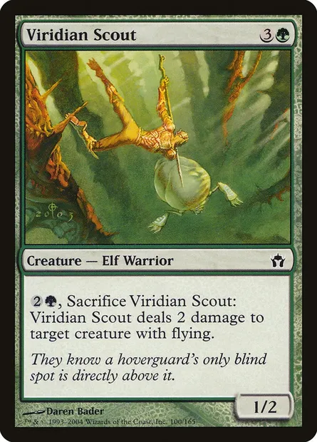 Éclaireur viridian, carte Magic 5DN 100 — extension La Cinquième Aube