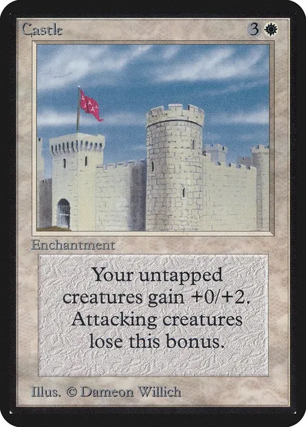 Château fort, carte Magic LEA 9 — extension Limited Edition Alpha