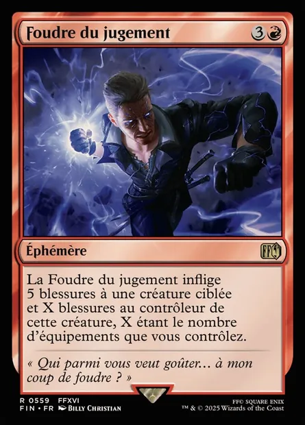 Foudre du jugement, carte Magic FIN 559 — extension Final Fantasy