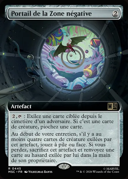 Portail de la Zone négative, carte Magic MSC 445 — extension Marvel Super Heroes Commander