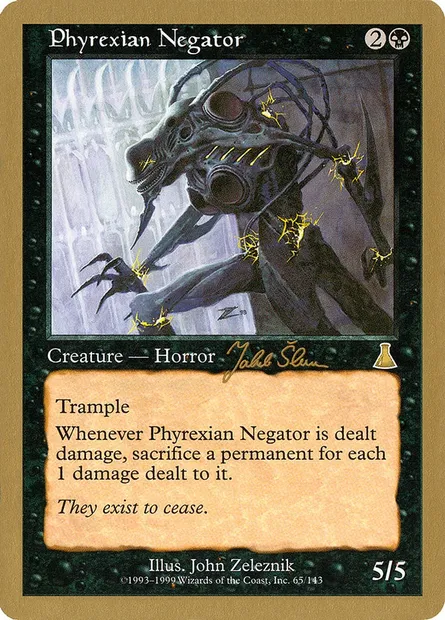 Phyrexian Negator, Magic card WC99 js65 — World Championship Decks 1999 set