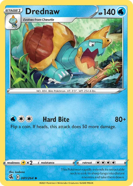 Drednaw, Pokémon card FST 81 — Fusion Strike set