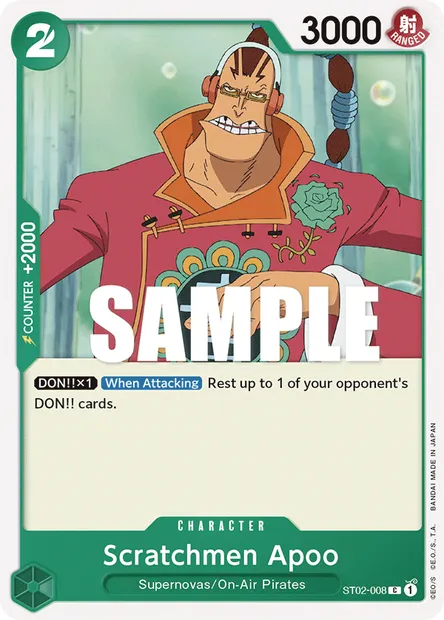Scratchmen Apoo, carte One Piece ST02-008 — extension Worst Generation