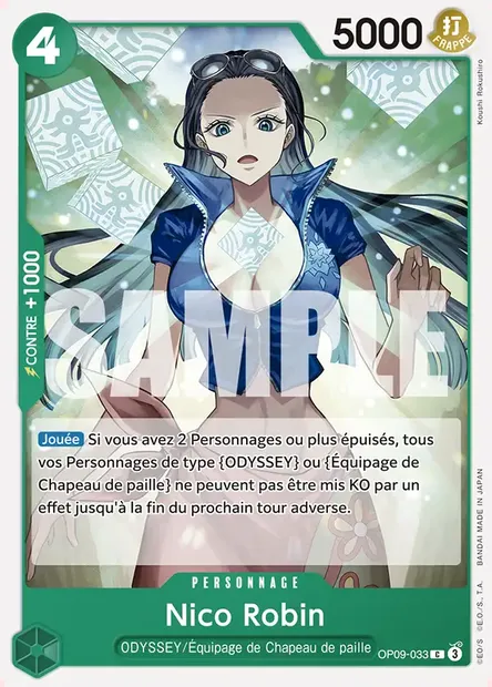 Nico Robin, carte One Piece OP09-033 — extension LES NOUVEAUX EMPEREURS
