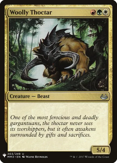 Woolly Thoctar, Magic card PLST MM3-203 — The List set