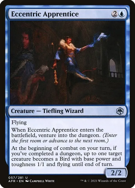 Eccentric Apprentice, Magic card AFR 57 — Adventures in the Forgotten Realms set