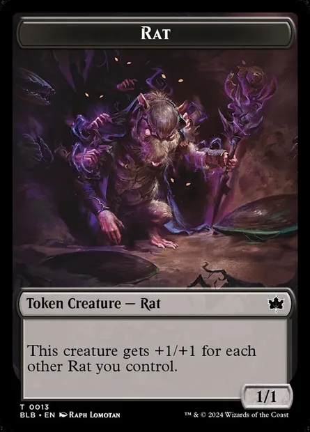 Rat, Magic card TBLB 13 — Bloomburrow Tokens set