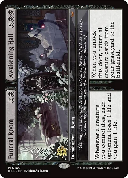 Funérarium // Salle d'éveil, carte Magic PDSK 100s — extension Duskmourn: House of Horror Promos
