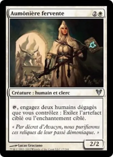 Aumônière fervente, carte Magic AVR 17 — extension Avacyn ressuscitée