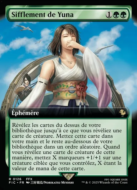 Sifflement de Yuna, carte Magic FIC 126 — extension Final Fantasy Commander