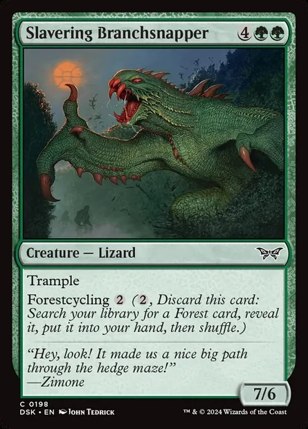 Slavering Branchsnapper, Magic card DSK 198 — Duskmourn: House of Horror set