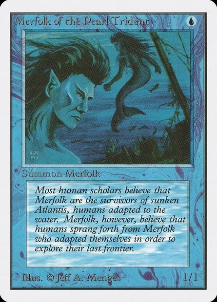 Merfolk of the Pearl Trident, Magic card 2ED 67 — Unlimited Edition set