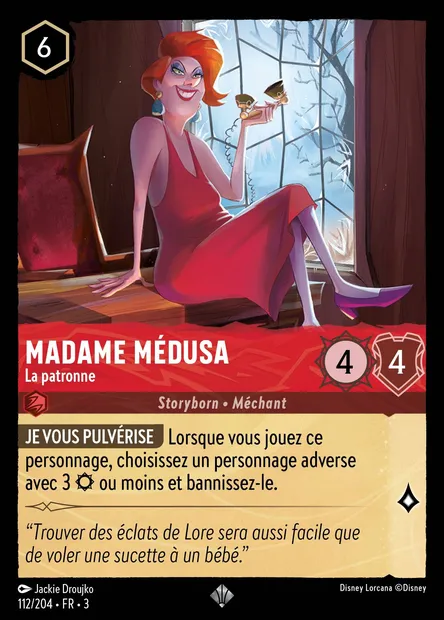 Madame Médusa - La patronne, carte Disney Lorcana CH3-112 — extension Les Terres d'Encres