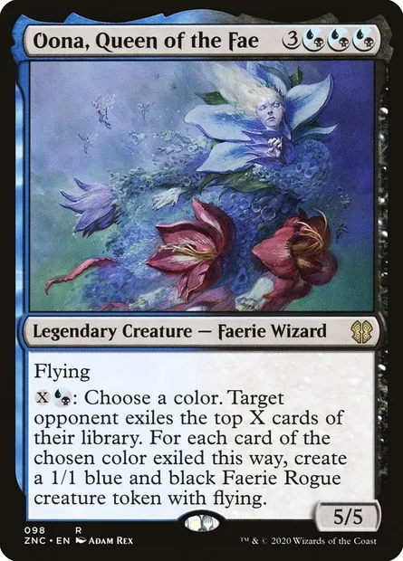 Oona, Queen of the Fae, Magic card ZNC 98 — Zendikar Rising Commander set