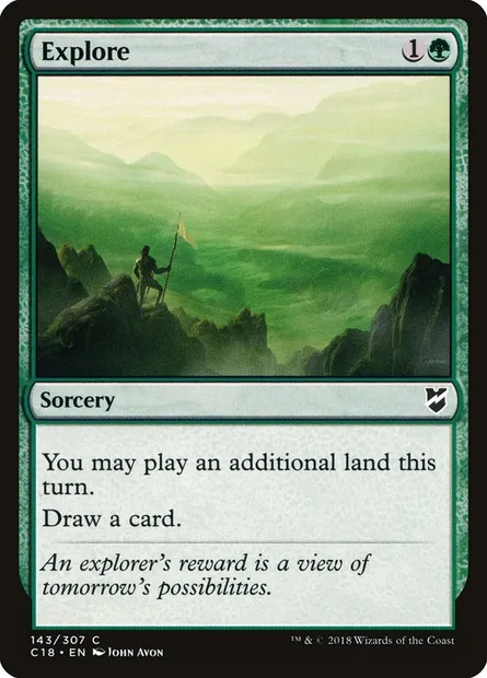 Explore, Magic card C18 143 — Commander 2018 set