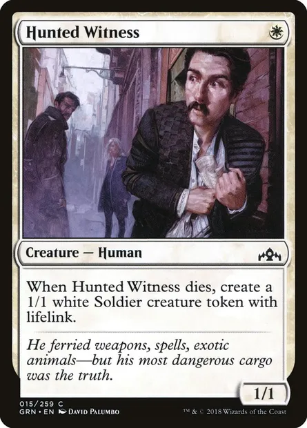 Hunted Witness, Magic card GRN 15 — Guilds of Ravnica set