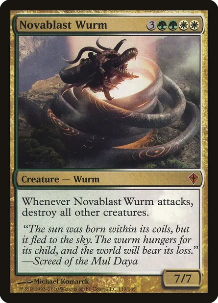 Novablast Wurm, Magic card WWK 119 — Worldwake set