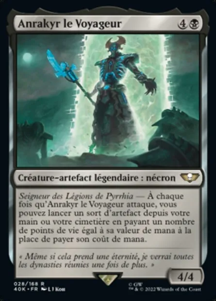 Anrakyr le Voyageur, carte Magic 40K 28 — extension Warhammer 40,000 Commander