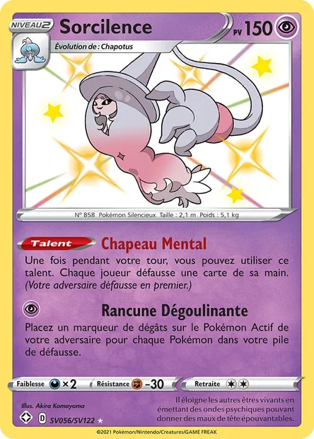Sorcilence, carte Pokémon SHF SV056 — extension Destinées Radieuses