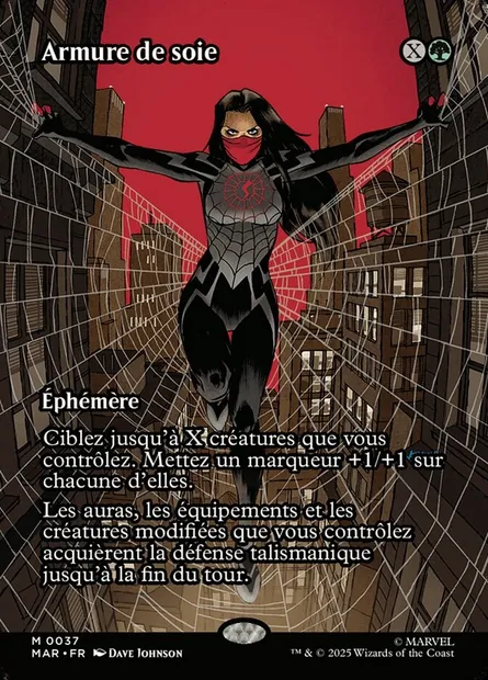 Armure de soie, carte Magic MAR 37 — extension Marvel Universe