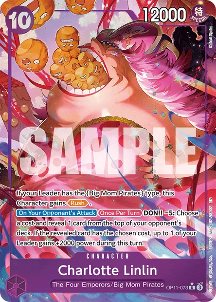 Charlotte Linlin, One Piece card OP11-073 — A FIST OF DIVINE SPEED set