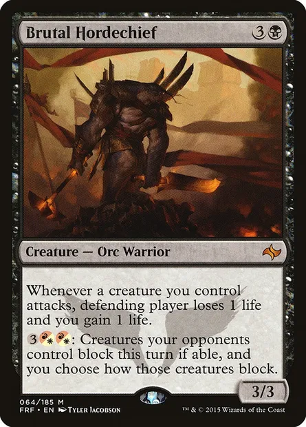 Brutal Hordechief, Magic card FRF 64 — Fate Reforged set