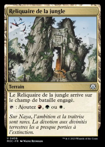 Reliquaire de la jungle, carte Magic MOC 408 — extension March of the Machine Commander